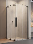 Radaway Furo SL Brushed Gunmetal KDD szögletes szálcsiszolt fegyvermetál zuhanykabin 110x80 átlátszó