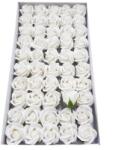 Nevermore Rózsa szappan virágok Fehér, készlet 50/db (ROS50WHT1)