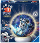 Ravensburger 72 db -os 3D világító gömb puzzle - Árhajósok az űrben éjjeli fény (12008058) (12008058)