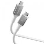 Spigen Cablu Date si Incarcare USB-C - USB-C Spigen EB10020CC, 100W, 2m, Alb