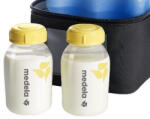 Medela mellszívóhoz anyatejtároló palack, tároló üveg csavaros kupakkal 150 ml (2 db ) (HFS21)