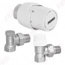 Ferro Set robineti radiator coltari ½ cu cap termostatic