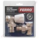 Ferro Set robineti radiator tur/retur, coltari 1/2
