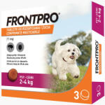 FRONTPRO 11 mg comprimate masticabile A mpotriva puricilor E i capuE elor pentru caini 2, 4 kg - 1 comprimat
