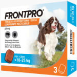 FRONTPRO 68 mg comprimate masticabile impotriva puricilor si capuselor pentru caini 10-25 kg - 3 comprimate