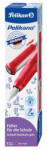 Pelikan Stilou pelikano, penita m, grip ergonomic, pentru dreptaci, 1 patron mare albastru inclus, culoare rosu, in cutie de carton (824460)