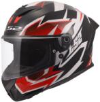 LS2 Cască integrală pentru motocicletă LS2 FF820 Rapid III Xtrem, alb-negru-roșu lucios (LS168201102-MASTER)