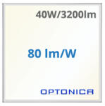 OPTONICA LED panel (595 x 595mm) 40W - természetes fehér, Backlit, UGR (2775)