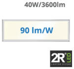 2R Led Capri slim extra vékony LED panel (1200 x 300 mm) 40W - természetes fehér IP44 - fürdőbe is! (CAPRI SLIM 30120 40W 4000)