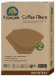 If you care Filtre de cafea nealbite (fara clor) compostabile marimea 2 100buc If You Care