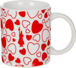 Bialetti porcelán bögre fehér szívecskés 3 dl - Y0TZ106 (Y0TZ106)