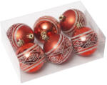Artezan Karácsonyfadísz Gömb 6cm Festett Piros 6db/doboz (ACB6-PR-6)
