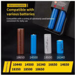  14500/16340/18650 dupla 3, 7V Li-ion akkumulátor töltő (18650-G2-4-10)