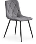 AKORD AKORD MILO Kárpitozott Étkezőszék Velúr Sötét Grafit Fekete Lábakkal (AKO-MILODGR)