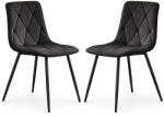 AKORD AKORD MILO Étkezőszék Welur Fekete Rombusz Steppelt (AKO-2xMILOBLA)