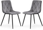 AKORD AKORD MILO Kárpitozott Szék Welur Sötét Grafit Fekete Lábakkal 2 db (AKO-2xMILODGR)