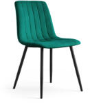 AKORD AKORD LIVO étkezőszék welúr butelkazöld pikírozott fekete lábakkal (AKO-LIVOBOG)