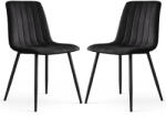 AKORD AKORD LIVO étkezőszék welur fekete pikírozott (AKO-2xLIVOBLA)