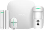 Ajax Systems Kit alarma wireless AJAX StarterKit Cam (White), Hub cu Ethernet si GSM, camere video integrate, detector miscare, detector deschidere, telecomanda SpaceControl, notificari SMS/Push, tehnologie Jewell