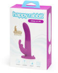 Happy Rabbit Strap-On - nyuszis felcsatolható vibrátor (lila)