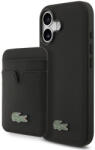 Lacoste Iconic Petit Pique MagSafe tok + pénztárca iPhone 17 készülékhez fekete (LCHMBWP17SPLAK)