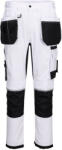 Portwest WX2 CD845 ECO CRAFT HOLSTER / Rugalmas vászon derekú nadrág - fehér UK 32/EU 48 (CD845WHR32)