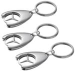 DEPOX Set de trei brelocuri de chei DEPOX, Mercedes, 7.5 cm, metal, argintiu (0306)