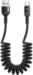 Xmart USB Type-C кабел Xmart Spiral, 1.8м, Черен (9103)