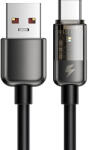 Xmart USB-A към USB-C кабел Xmart Auto Power Off, 6A, 100W, 1.2м, Черен (21336)