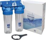 Aquafilter Vízszűrő ház duplex 10", 1", konzol, kulcs (Aquafilter)