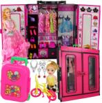 Stator Babaszekrény Öltözőszekrény Baba Stílusos Ruházat Házikó 2x Játékbaba (STR-2022)