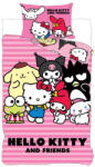  Hello Kitty Friends gyerek, ovis ágyneműhuzat 100×135 cm, 40×60 cm (BRM024090) - oliviashop