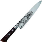 Satake Shirogami Gyuto Japán szénacél szakácskés 63 HRC, 21 cm, THE JOKER CHEF JIMMY - limitált - lézergravír mintázat (803-373-thejoker)