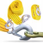 PrzydaSie Vontatókötél Vontatószíj 3 Tonna 3M Erős Vontatókötél Autóhoz