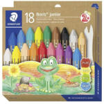 STAEDTLER Zsírkréta, jumbo, hatszögletű, STAEDTLER "Noris Junior 224", 18 különböző szín