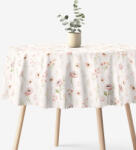 Goldea kör alakú teflonos terítő - rózsaszín virágok Ø 150 cm