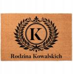 TabPrint Lábtörlő 40X60 Az Ön Monogramja Személyre Szabott Belső Tér Otthon (WYCIERACZKA KOKOSOWA TWOJE INICJAŁY 40X60)