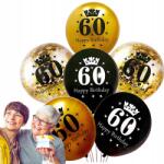 Galaxy Lufik 60. Születésnapra Fekete-arany Konfetti Lufik 6db-OS Szett 60TKE