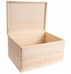 Creative Deco Dekoratív fa doboz fedéllel, ajándék tároló, decoupage, 40x30x24 cm (X000SSD36Z)
