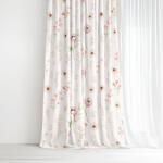 Goldea draperie decorativă luca - flori roz 200x150 cm