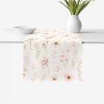 Goldea napron de masă teflonat - flori roz 50x120 cm Fata de masa
