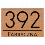 TabPrint Lábtörlő Bejárati Kókusz Bézs Utcai Sláger És Helyiség/lakásszám (ULICA I NUMER LOKALU/MIESZKANIA)
