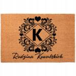 TabPrint Lábtörlő 40X60 Az Ön Monogramja Személyre Szabott Otthon Belső Sláger (WYCIERACZKA KOKOSOWA 40X60 TWOJE INICJAŁY)