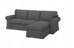 IKEA Ektorp 3 személyes kanapé huzat sezlonnal/Hallarp szürke (504.726.34)