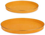 Bizzotto Set 2 tavi otel galben auriu Meknes Ø30x2, 5h; ø40x3 cm (0187366) Tava