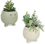Bizzotto Set 2 plante artificiale verzi in ghiveci ceramica Pasari 10, 3x10x15h (0173166)