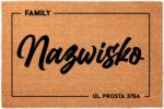 TabPrint Lábtörlő A Cipő Bejárati Ajtaja Alá Kókusz Az Ön Neve Family (TWOJE NAZWISKO FAMILY)