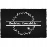 TabPrint Lábtörlő Fekete 40X60 Az Otthonod Monogramja Személyre Szabott Belső Trend (WYCIERACZKA CZARNA KOKOSOWA TWOJE INICJAŁY)