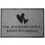 TabPrint Lábtörlő Bejárati Monokróm 40X60 Ajándék Stílus Nyomtatás Divatos Dekoráció (WYCIERACZKA MONOCHROM STYL SZARA MODNA TRWAŁA)