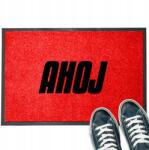 TabPrint Lábtörlő Bejárati Ajtó Alá Piros 40X60 Feliratok Szia Minták (WYCIERACZKA CZERWONA CZEŚĆ)